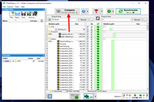 Running a comparison between source and backup folders using FreeFileSync.