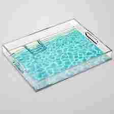 Dive Into Summer Entertaining With This Swimming Pool Acrylic Tray That's Sure To Make Waves