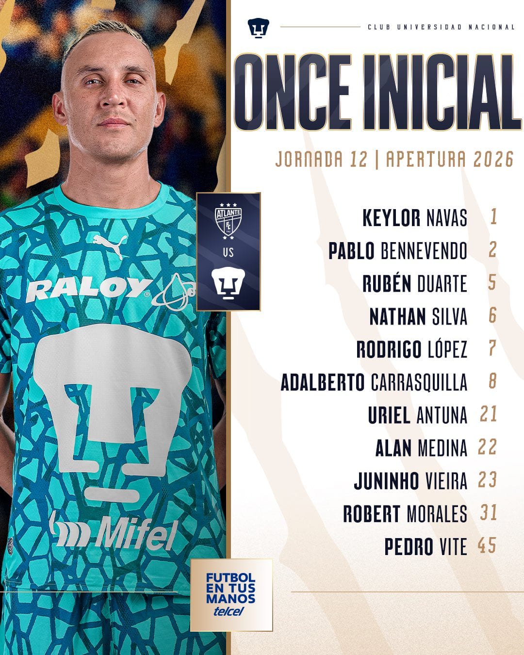 Pumas lineup