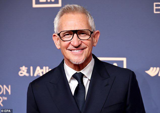 Former Match of the Day presenter and former Ballon d'Or runner-up Gary Lineker was also in attendance