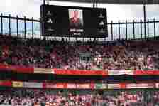 The touching tribute happened today at London's Emirates Stadium
