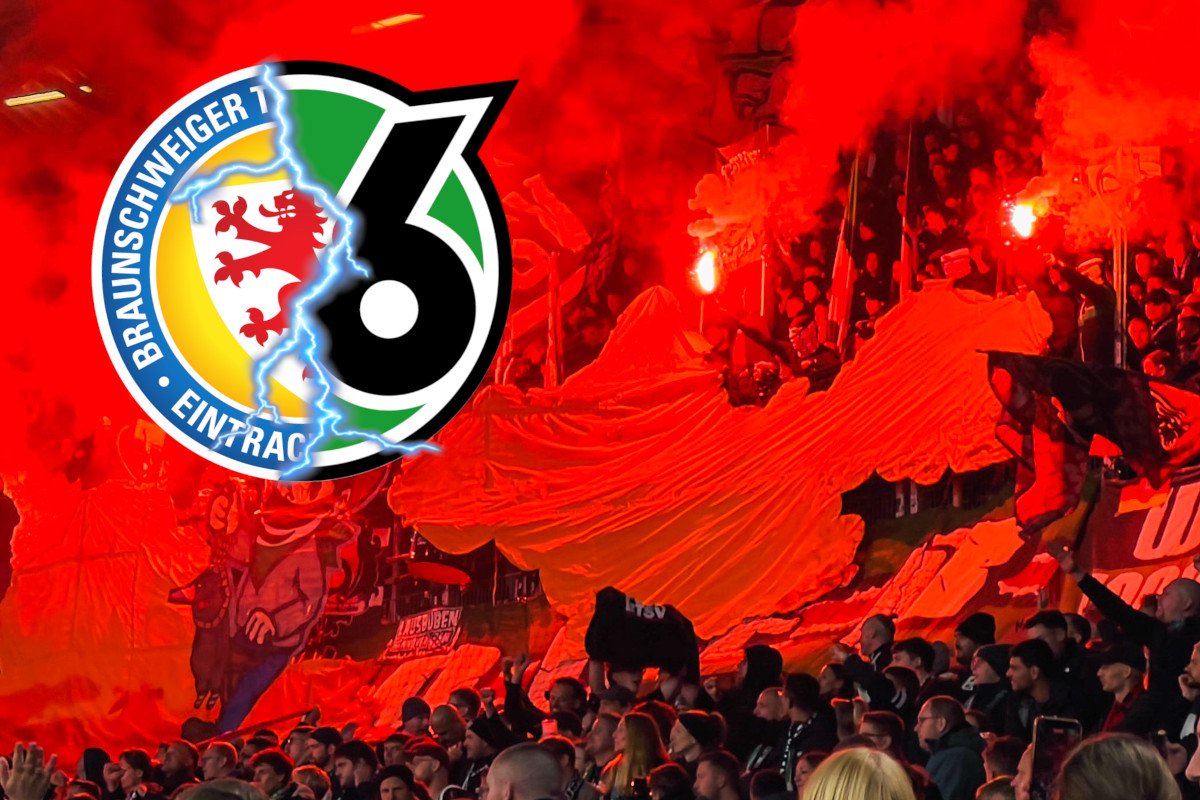 Hannover-Fans präsentieren die geraubte Choreo.