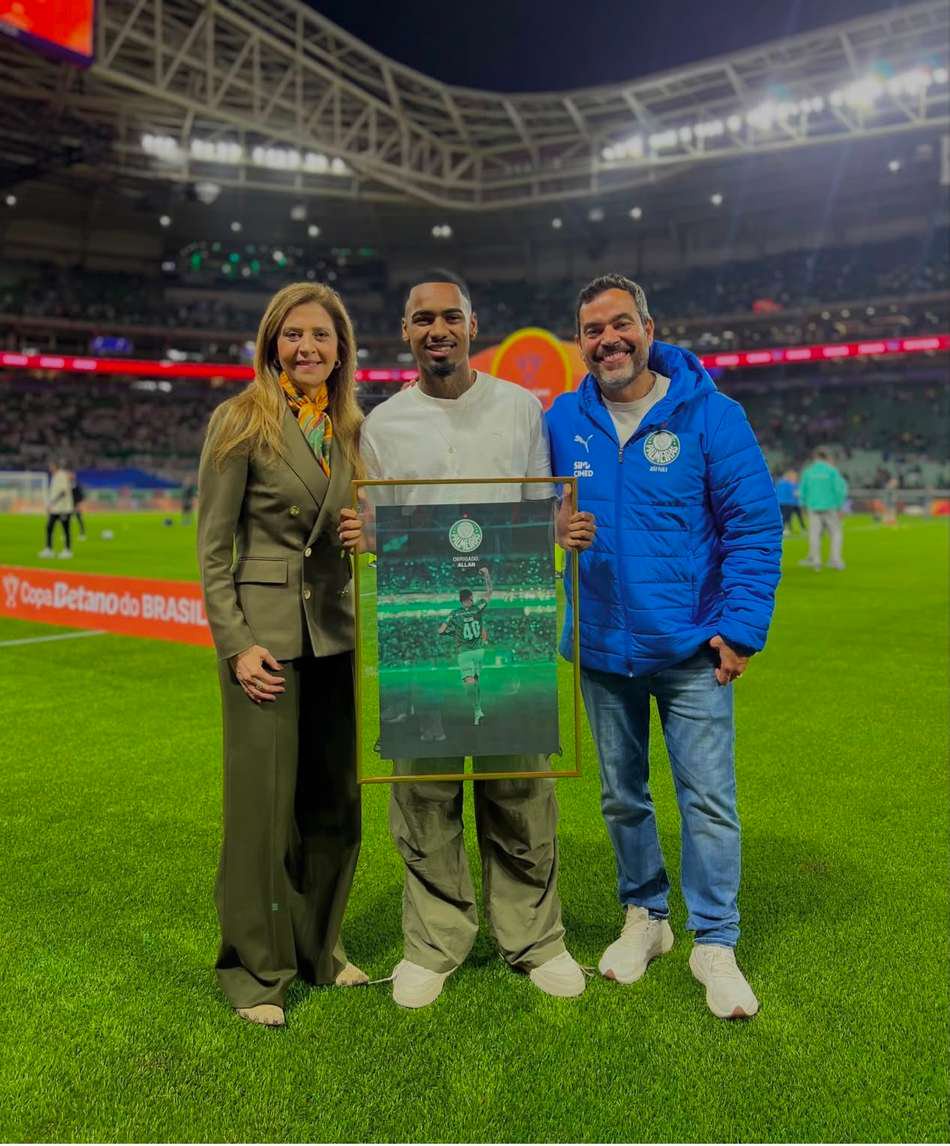 Allan foi homeageado pelo Palmeiras