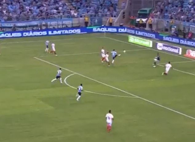 His first goal saw him lob the ball over the onrushing goalkeeper inside five minutes