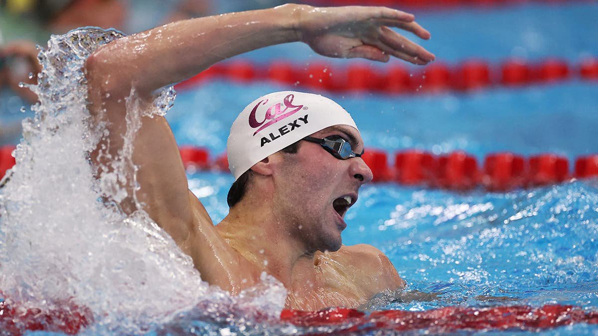 Jack Alexy competes in the Men's 100m freestyle final at the Short Course World Championship Trials.