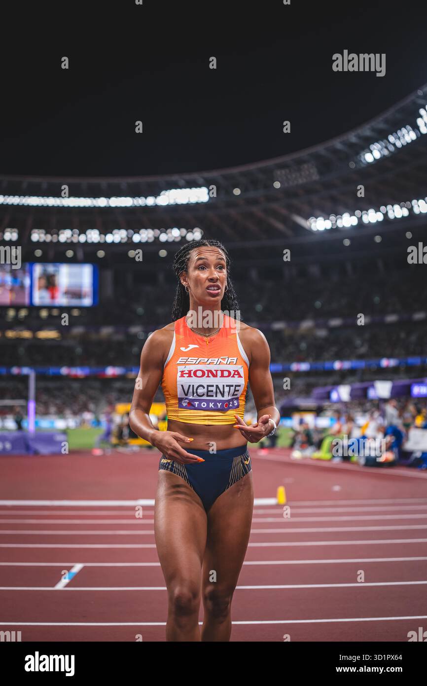 Maria vicente participating in the world athletics championships in tokyo