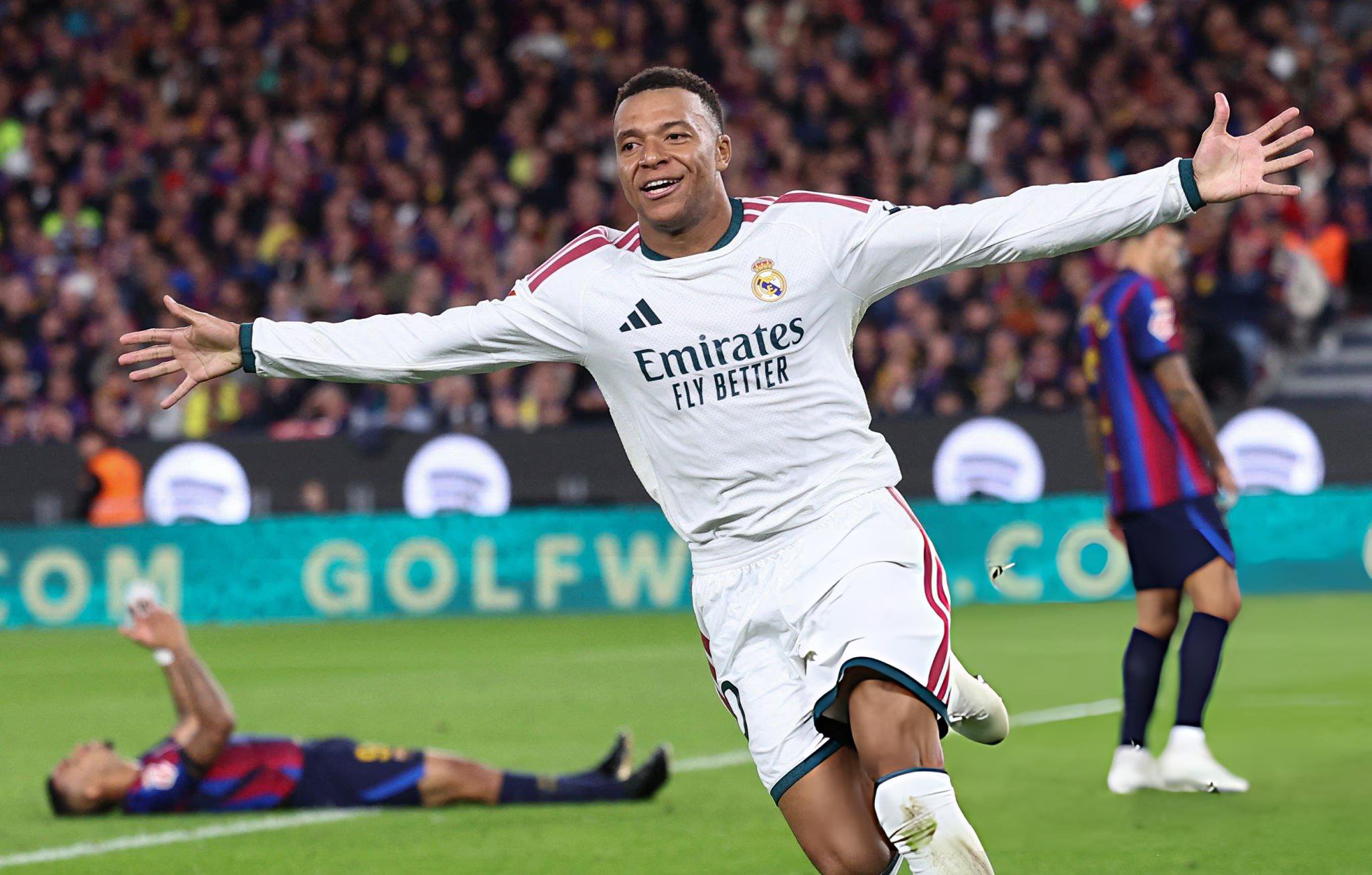 Real Madrid Forward, Kylian Mbappe Scores a Brace vs Barcelona