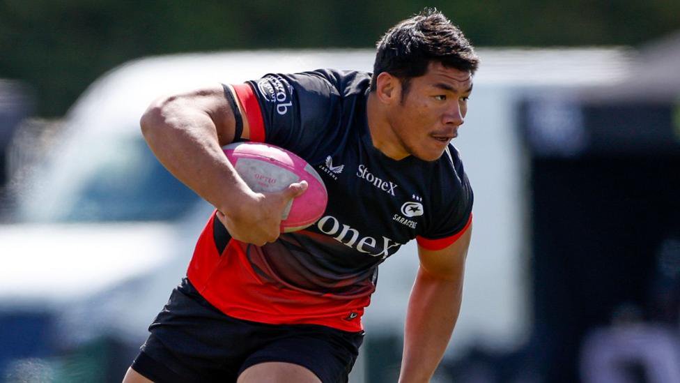 Totoa Auvaa in action for Saracens in the Oxford 7s competition in May