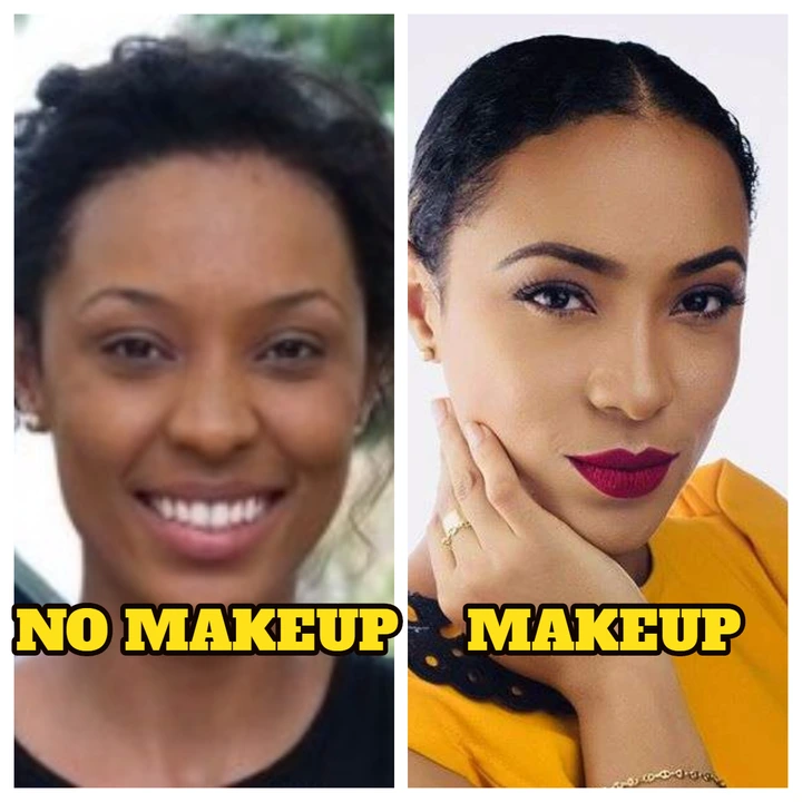 Pictures of Female celebrities with and without makeups (photos)