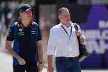 Jos Verstappen, right, has previously hinted at his son leaving Red Bull