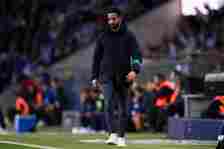 Head Coach Ruben Amorim of Sporting CP gestures during the Liga Portugal Bwin match between FC Porto and Sporting CP at Estadio do Dragao on April ...