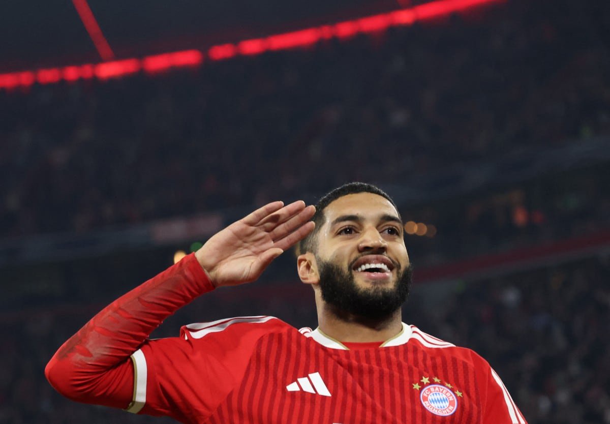 Bayern Munich's Moroccan midfielder #34 Ismael Saibari celebrates after scoring the 2-1 goal during the German Cup (DFB-Pokal) football match between FC Bayern Munich and 1. FC Magdeburg in Munich, southern Germany on October 28, 2026.