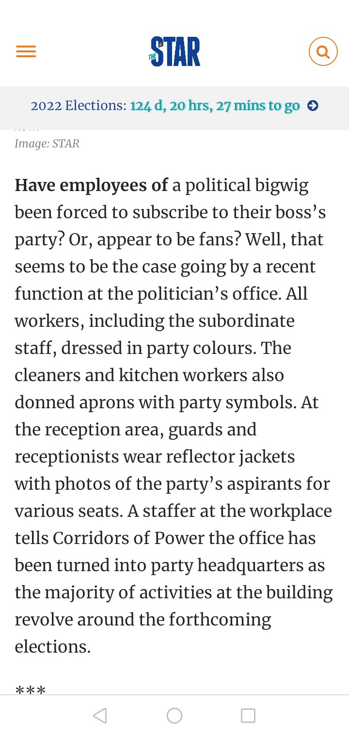  Wear Party Colours Fury As Askaris Cleaners And Staff Forced To Wear 