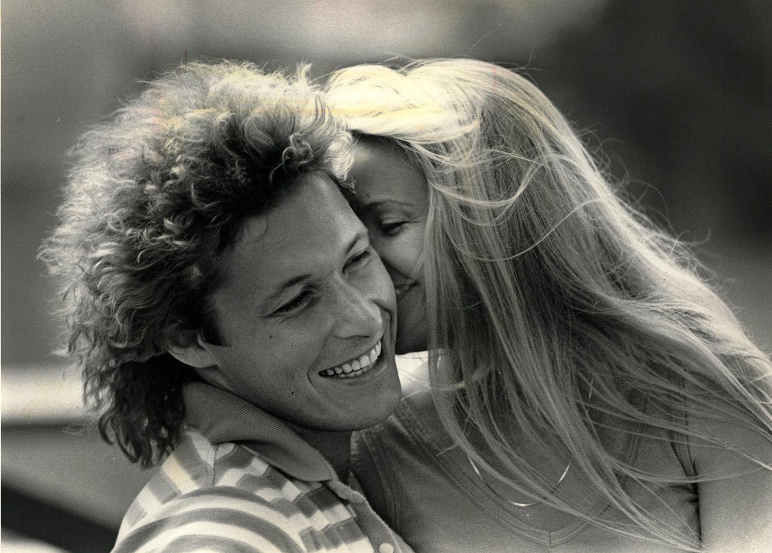 Ron Duguay and Robin Bobo sharing a moment.