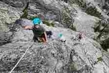 Climbing rocky via ferrata