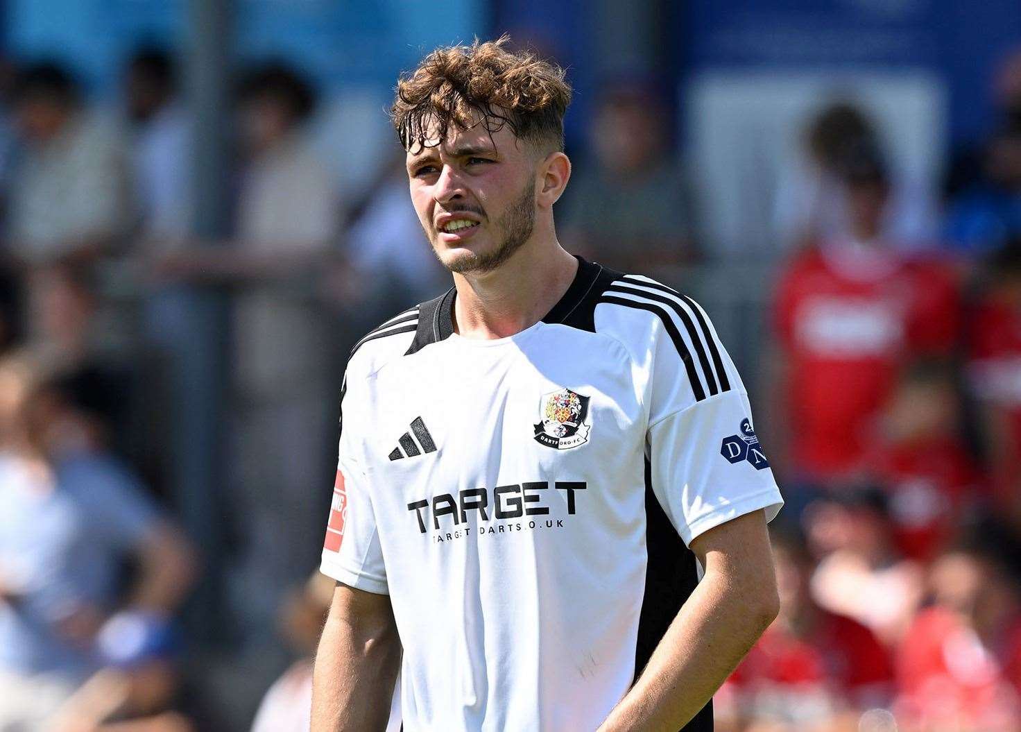 Dartford defender George Whitefield is catching the eye this season. Picture: Keith Gillard
