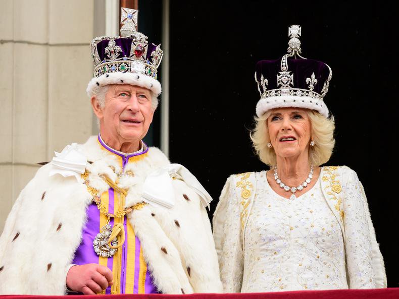 King Charles and Queen Camilla during the coronation on May 6, 2023. [gettyimages]