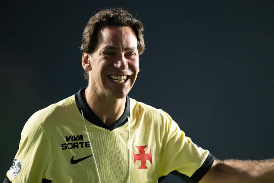 Marcos Lamacchia, candidato a novo investidor da SAF do Vasco, antes da partida contra o Cruzeiro, em São Januário