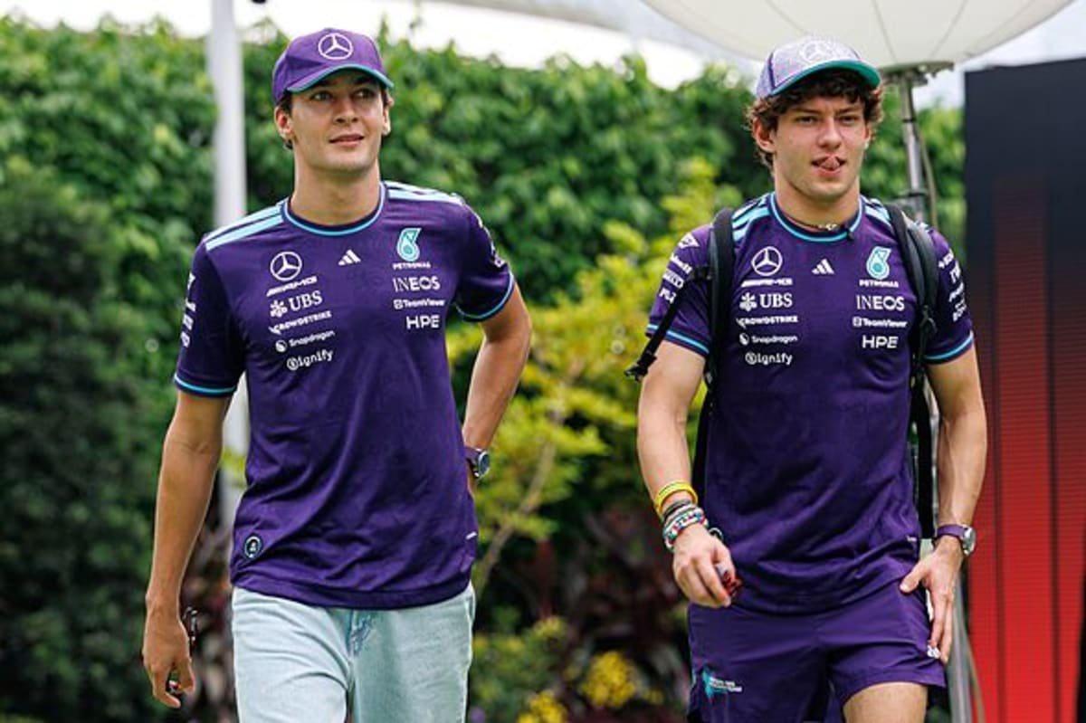 George Russell and Kimi Antonelli.