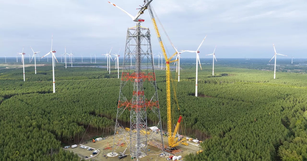 365 Meter über der Lausitz: Das höchste Windrad der Welt steht in Schipkau