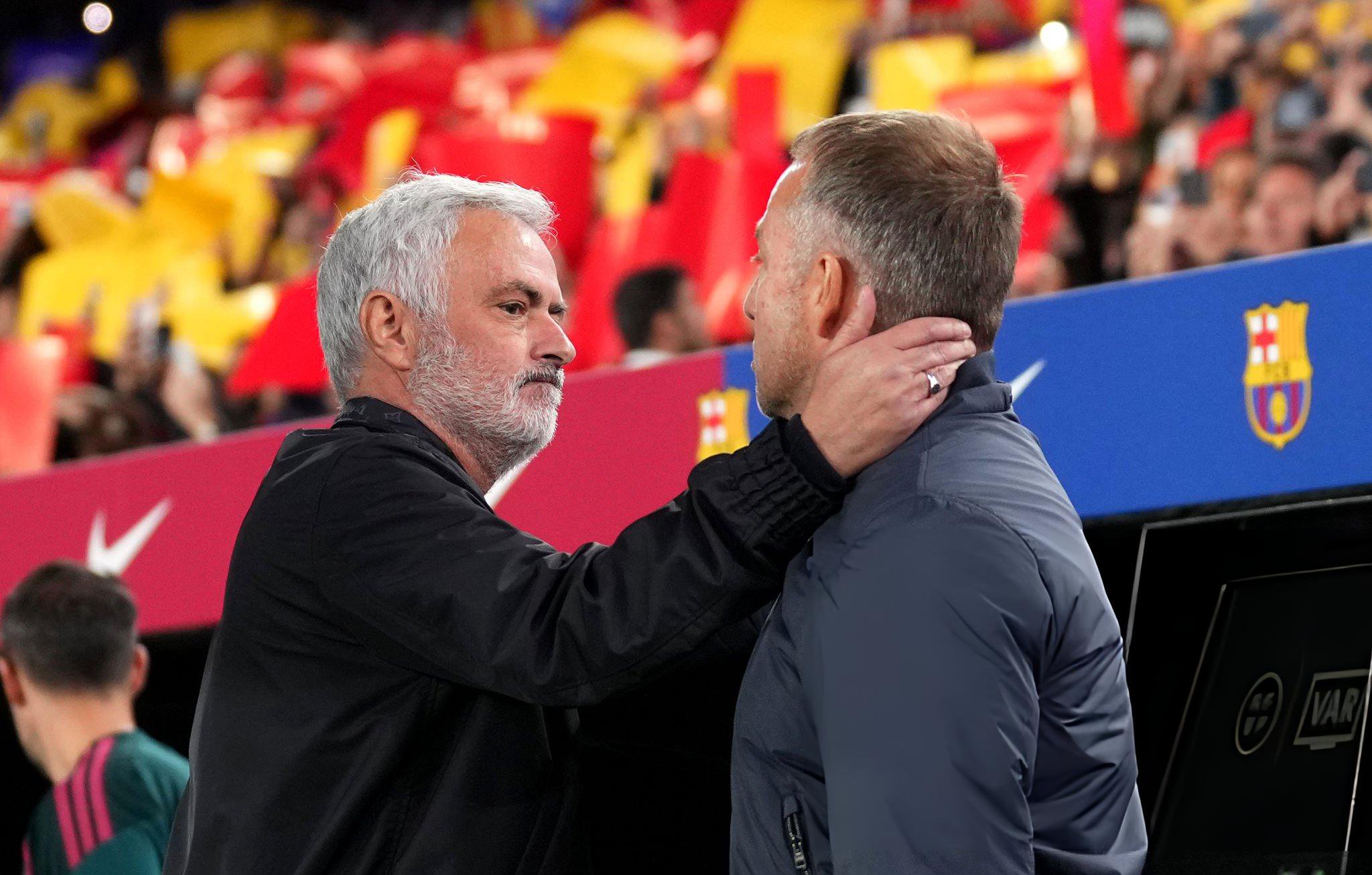 Real Madrid Jose Mourinho and Barcelona FC, Hansi Flick at LaLiga El Clasico