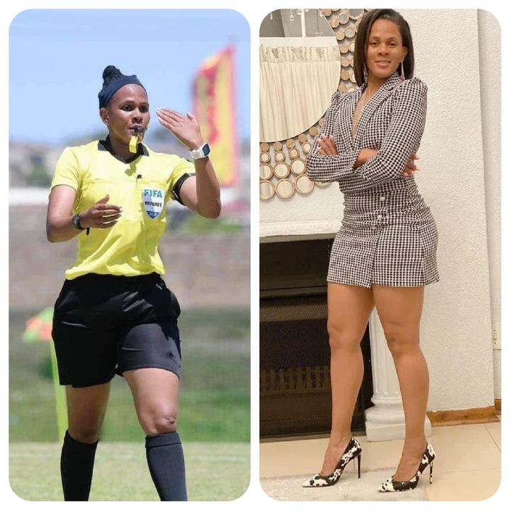 See more photos of Akhona Makalima, the first African female FIFA Referee