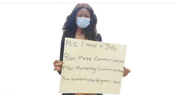 After She Carried A Placard In Search Of A Job, See The Countries That Asked For Her CV