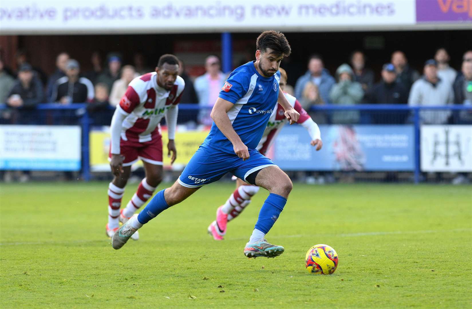 Jamie McGrath kept his cool from the penalty spot during the 2-0 win over Stourbridge. Picture: Mecha Morton