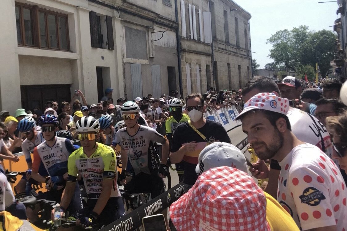 Le départ de la 8ème étape du Tour de France 2023 s'est tenu à Libourne ce samedi 8 juillet.