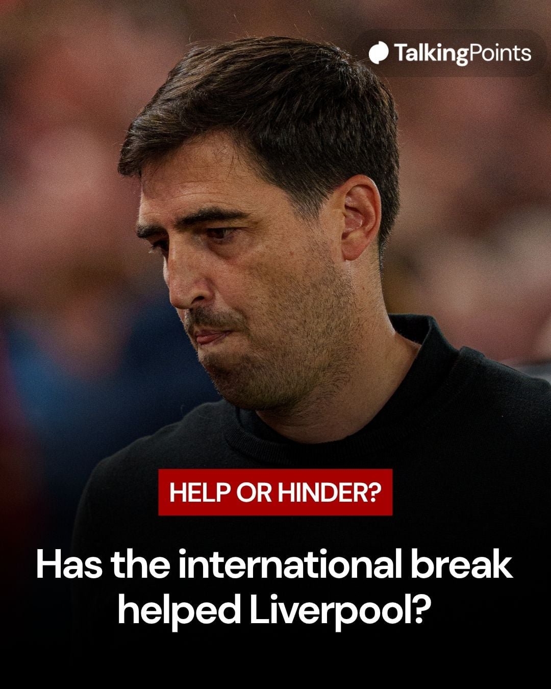 Andoni Iraola during Liverpool vs Spurs