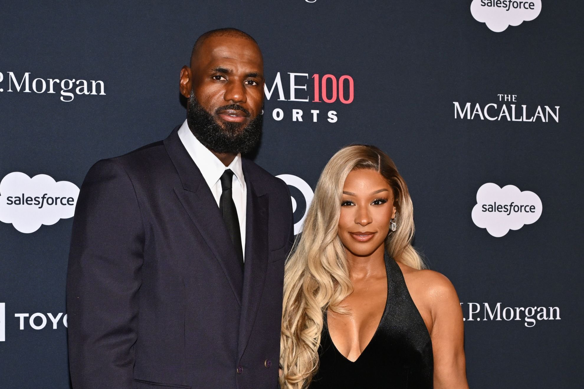 Lebron James, left, and Savannah James attend the Time100 Sports List at Pier Sixty Chelsea Piers