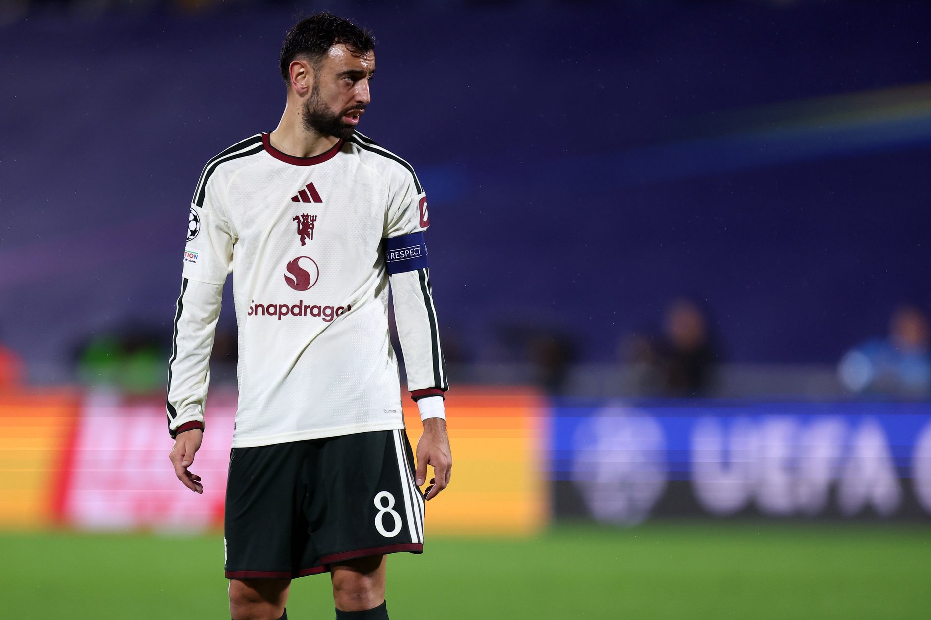 Bruno Fernandes for Manchester United against Como in the Champions League.