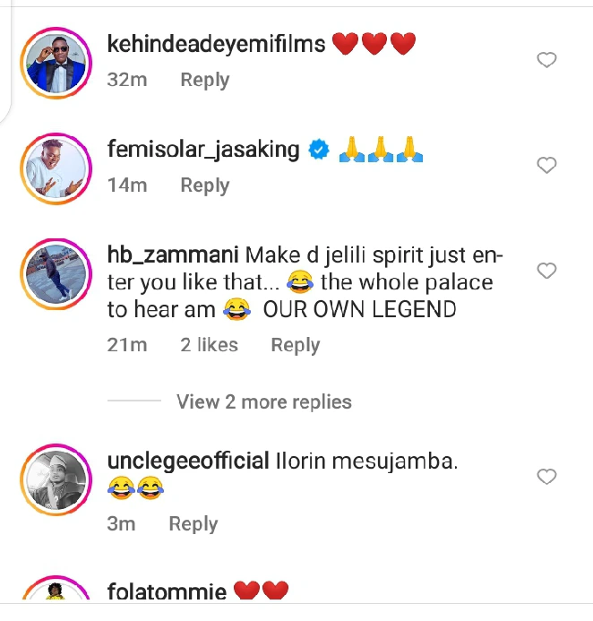 Popular Actor, Femi Adebayo Pays A Visit To His Home Town King Emir, Zulu Gambari, Shares Picture