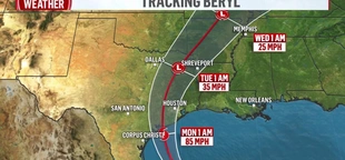 Tropical Storm Beryl expected to make landfall in Texas as hurricane
