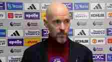 Manchester United manager Erik ten Hag speaks to the media after the 3-0 loss against AFC Bournemouth