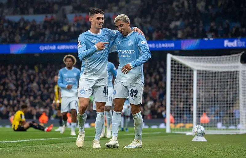 Phil Foden and Rico Lewis