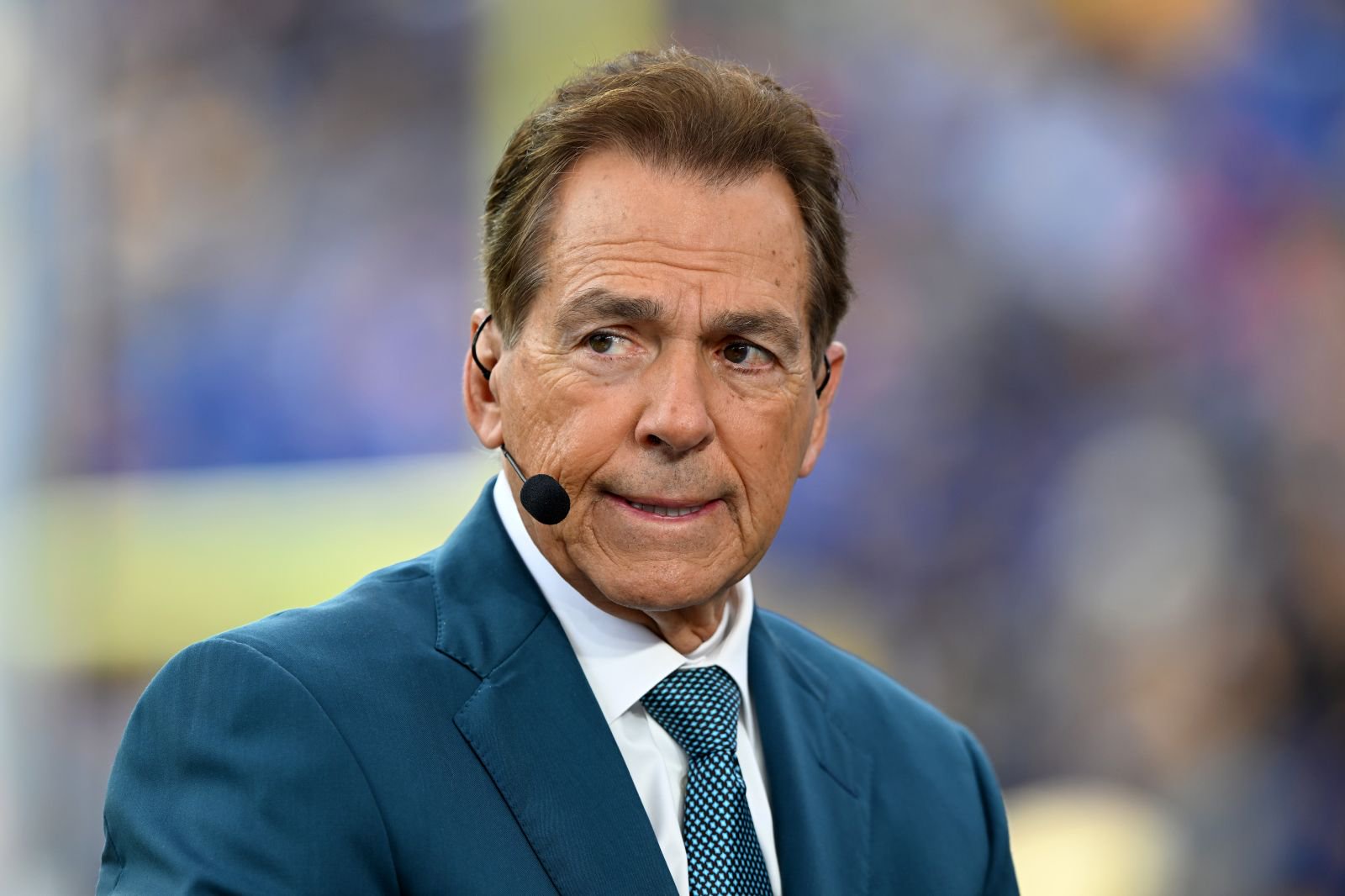 College football analyst and former coach Nick Saban.