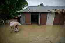 Submerged house in Sildubi village