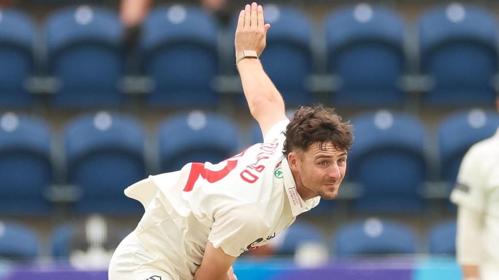 Glamorgan fast bowler Ned Leonard