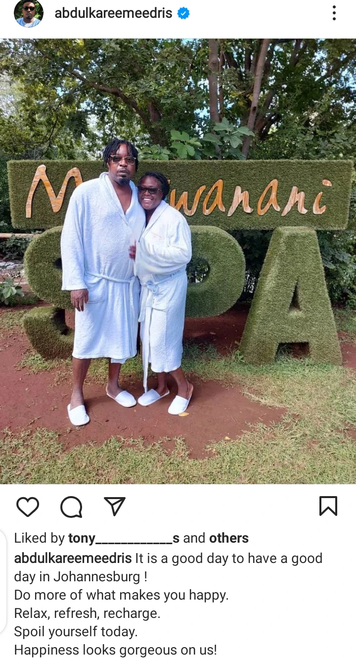 Nigerian rapper Idris Abdulkareem shares interesting photos from his vacation in South Africa with wife (Photos)