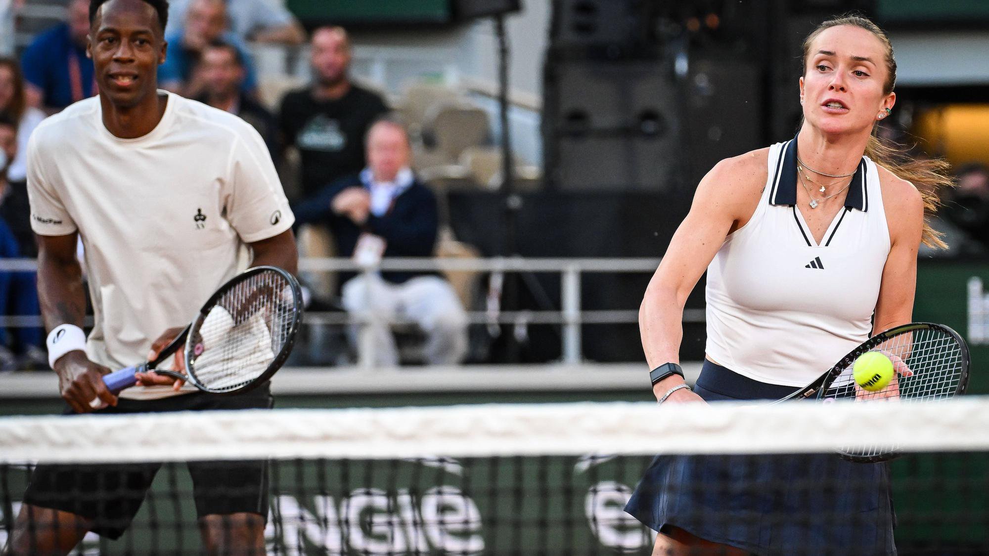Elina Switolina und Gaël Monfils auf dem Tennisplatz