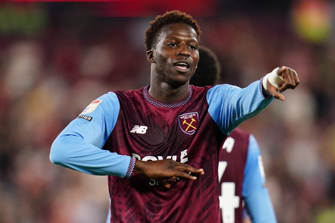 West Ham United midfielder Mohamadou Kante celebrates