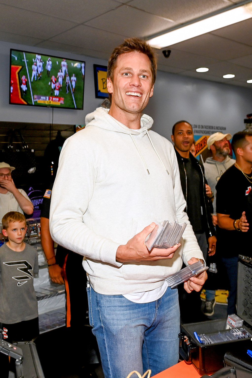 Fanatics and Topps 'Hobby Rip Night' Event with Michael Rubin, Tom Brady, Kevin Hart and Travis Scott
