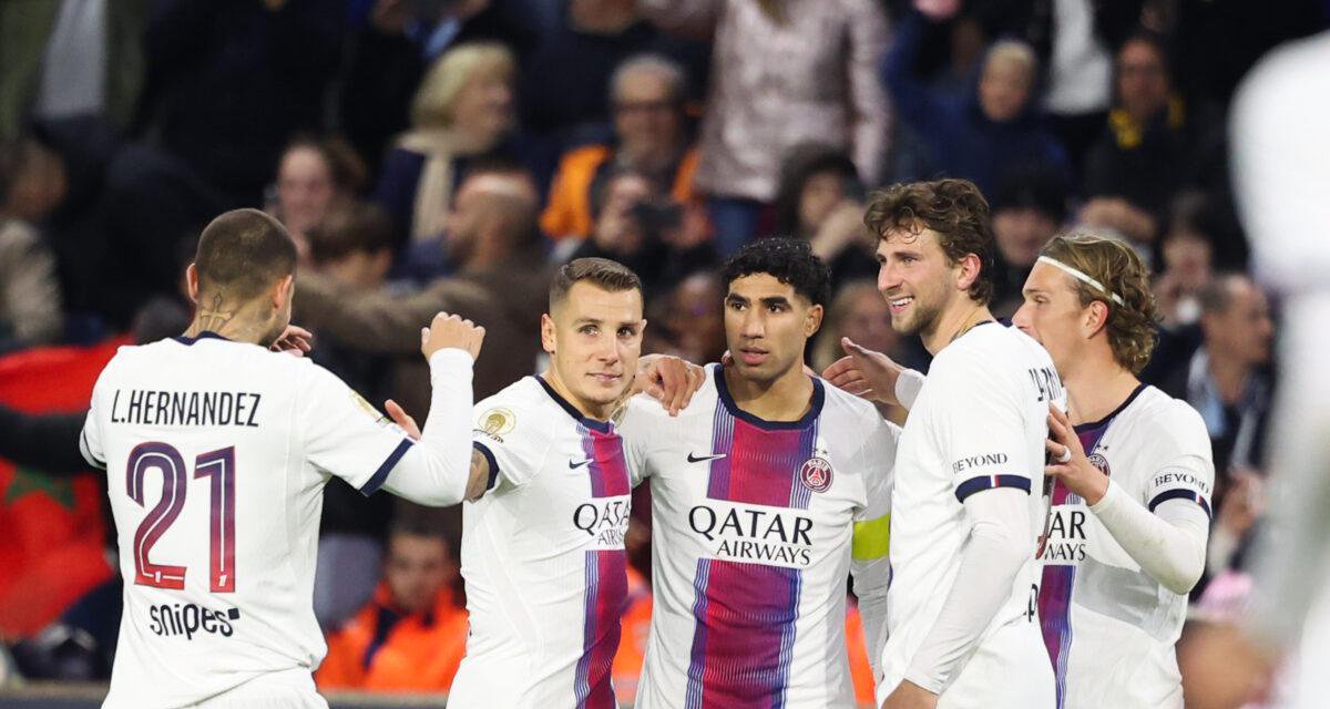 Lucas Hernandez, Lucas Digne, Achraf Hakimi, Illya Zabarnyi et Mika Godts