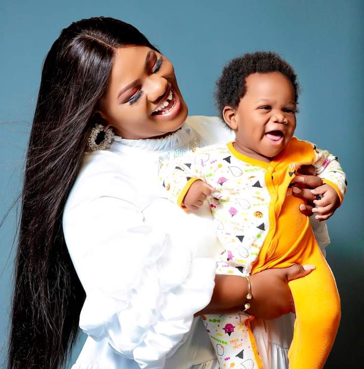 Obaapa Christy releases photos of her son on social media as the little boy turns 1 year old (photos)