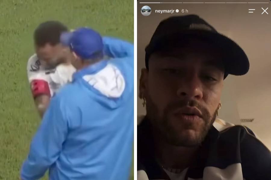 Neymar é expulso, empurra Rogério Ceni e acusa jogador do Bahia de provocação
