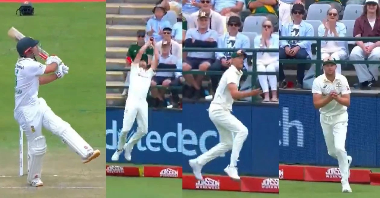 WATCH: Josh Hazlewood takes a stunning boundary catch to dismiss David Bedingham in 3rd Test – SA vs AUS