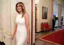 WASHINGTON, DC - SEPTEMBER 14:  U.S. First Lady Melania Trump arrives at a roundtable on sickle cell