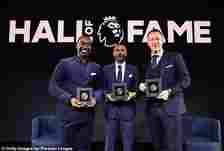 Andy Cole, Ashley Cole and John Terry were presented with medallions featuring their names