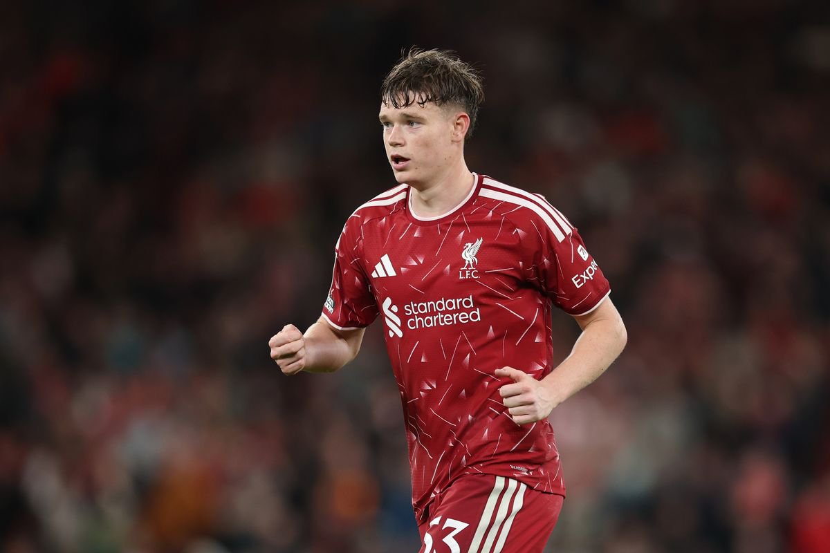 James McConnell of Liverpool in action during the Carabao Cup Third Round match against Tottenham